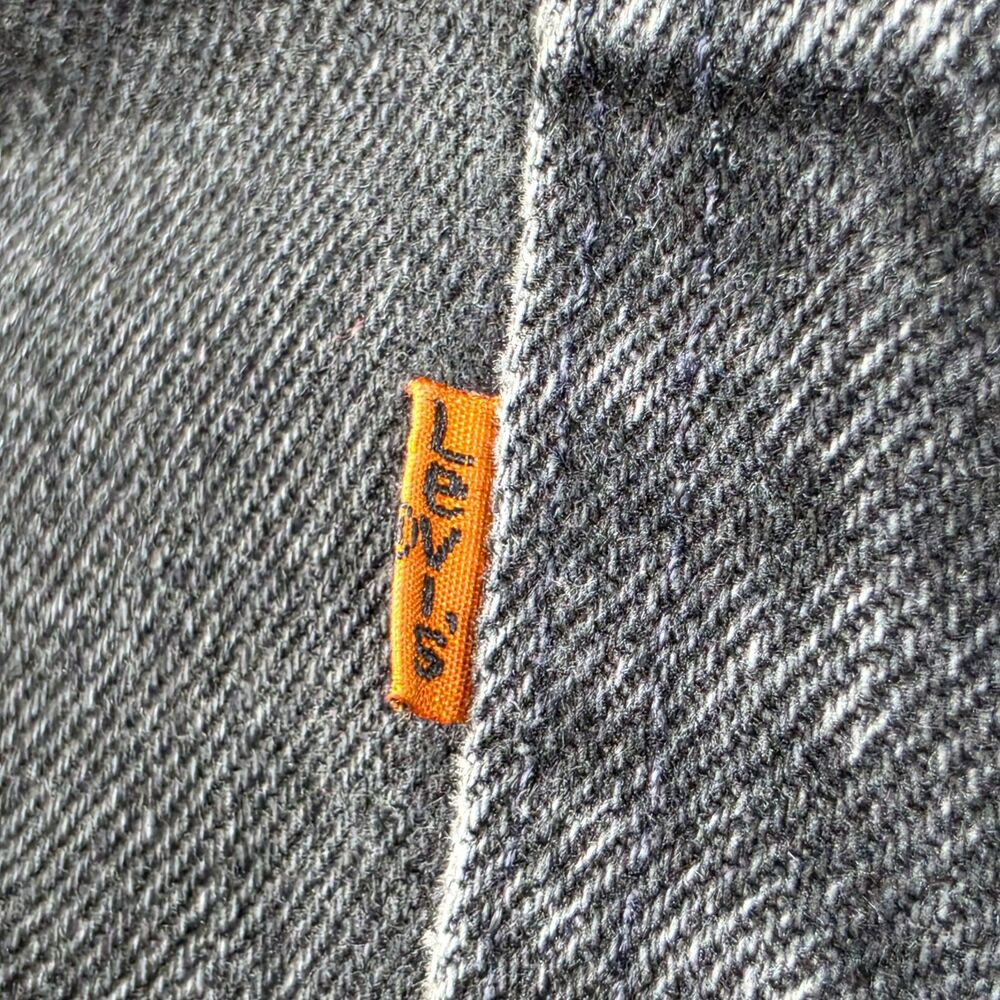Vintage Levis 550 Orange Tab Black Jeans Mens 34x32 Made in USA Relaxed Tapered - Picture 4 of 15
